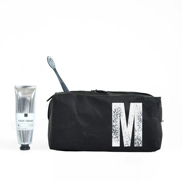 renna deluxe renna deluxe Kulturbeutel oder Kosmetiktasche mit Monogramm, Schwarz, – Produktbild 4 von 5
