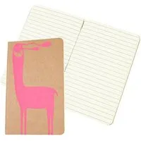 HANDGEDRUCKT HANDGEDRUCKT "Lamer" naturfarbenes Heftchen ca. DIN A6, liniert, Druckfarbe rosa, – Produktbild 1 von 1