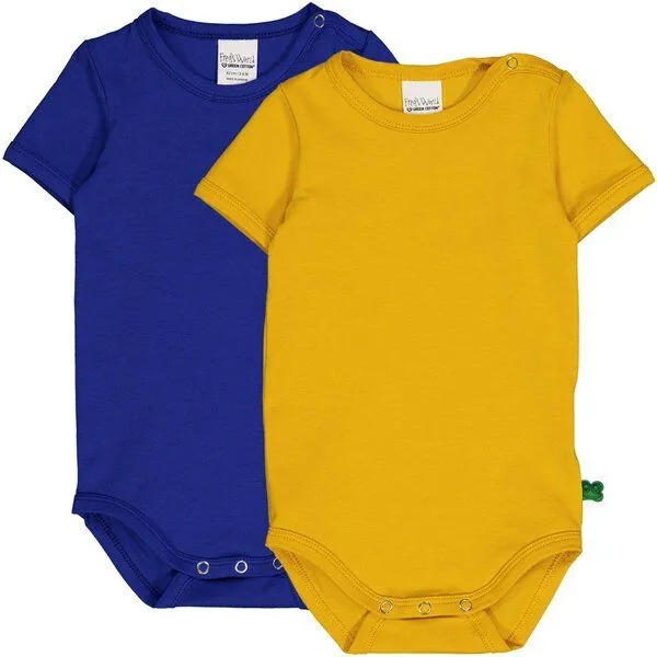 Freds World Freds World Kurzarmbody 2er-Pack, Surf / sonic yellow, – Produktbild 1 von 3