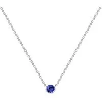 Eppi Eppi Minimalistische Kette mit einem Tansanit Glosie, Weiss, – Produktbild 1 von 1