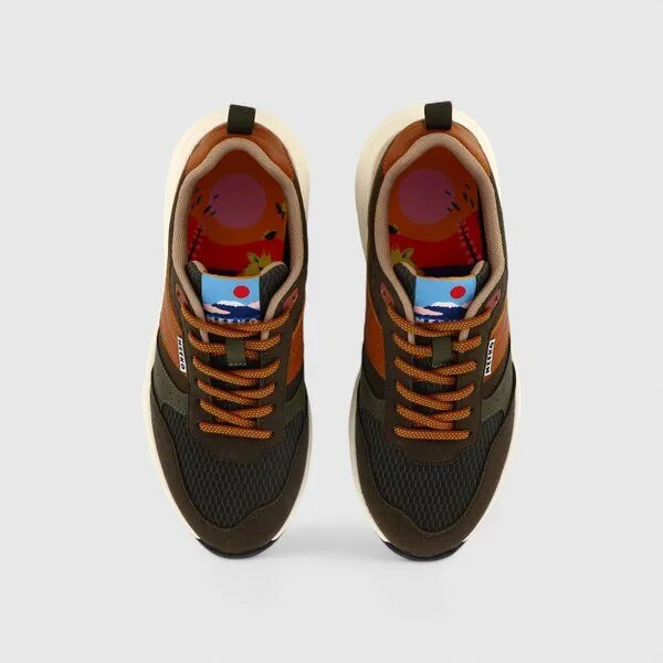 MEEKO MEEKO PONGO – Technische und nachhaltige Sneaker, Grün/braun, – Produktbild 3 von 4
