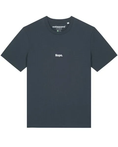 watapparel watapparel T-Shirt Unisex Nope, India ink grey, – Produktbild 1 von 3