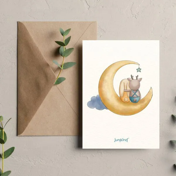 junikind junikind Postkarte, DIN A6, inkl. Umschlag aus Kraftpapier, Bio-Strukturpapier – Produktbild 2 von 6