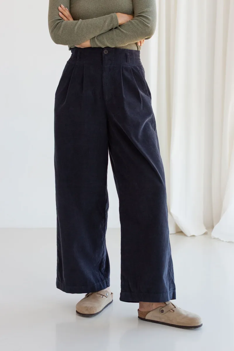 TWOTHIRDS TWOTHIRDS Damen vegan Hose Balcarrick Mitternachtsblau, Blau, – Produktbild 1 von 2