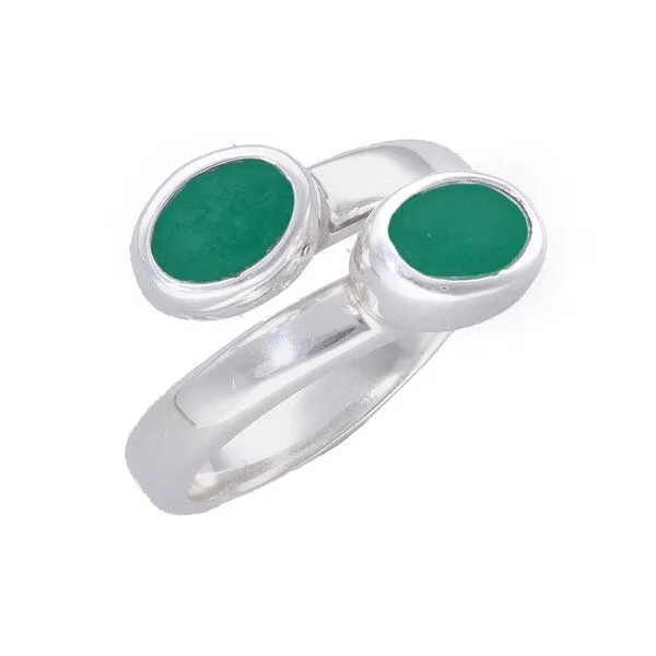 pakilia pakilia Silber Ring großenverstellbar Malachit-stein Fair-Trade und handmade – Produktbild 4 von 4