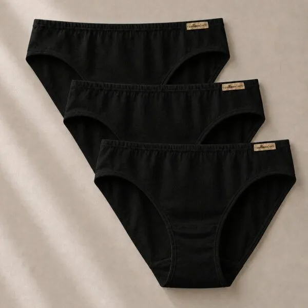 comazo|earth comazo|earth Fairtrade Jazz-Pants, 3er Pack | GOTS zertifiziert, Schwarz, – Produktbild 2 von 4