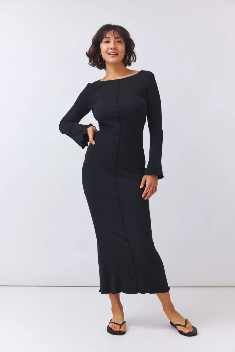 Baìge the Label Baìge the Label Damen vegan Kleid Bastienne, Schwarz, – Produktbild 2 von 2