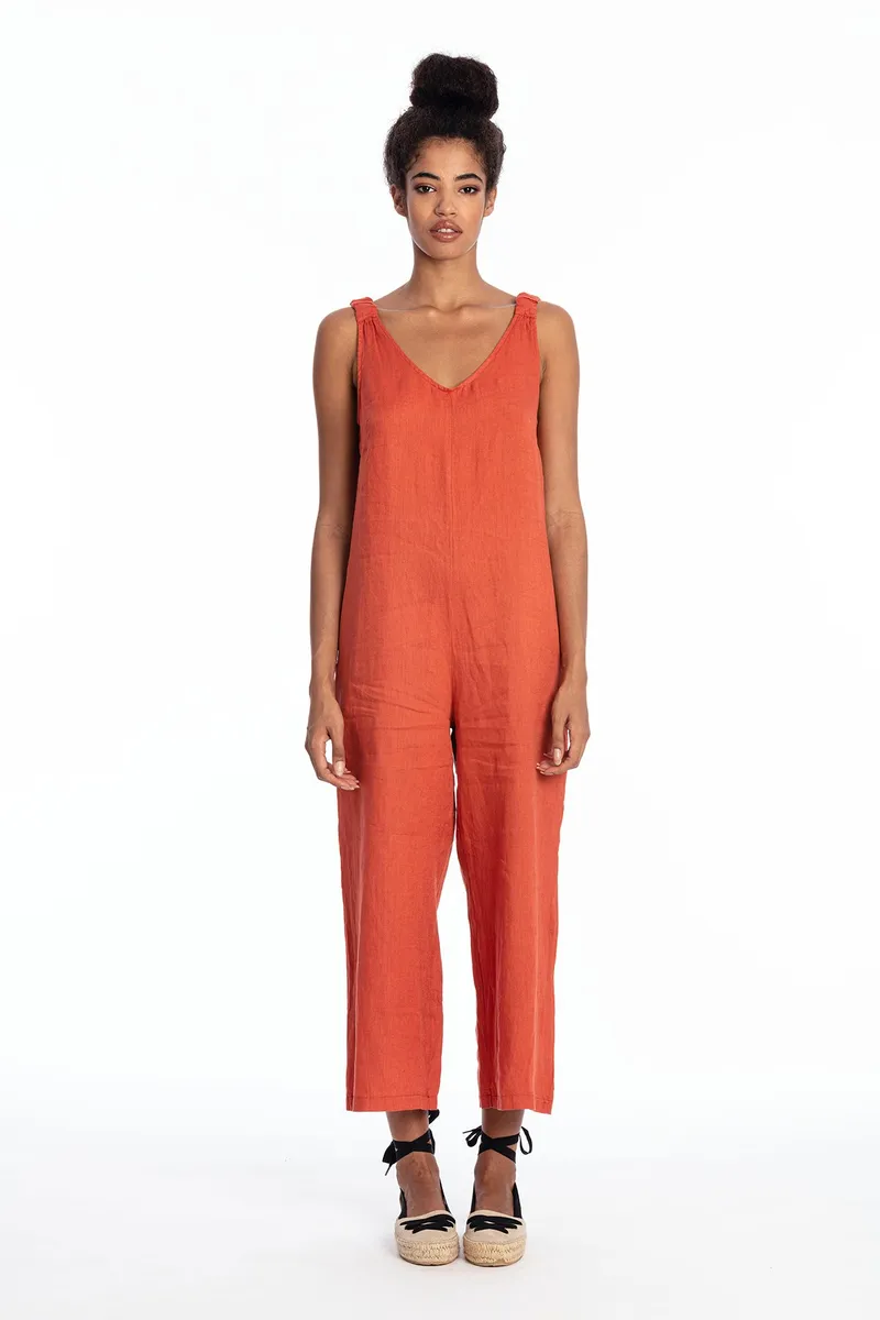 RAVENS VIEW IBIZA RAVENS VIEW IBIZA Damen vegan Jumpsuit Menorca Terracotta Orange, Orange, – Produktbild 2 von 2