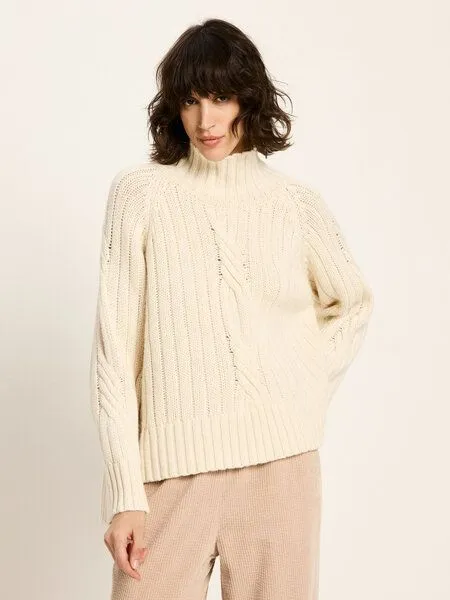 LANIUS LANIUS Rippenpullover, Off white, – Produktbild 1 von 4