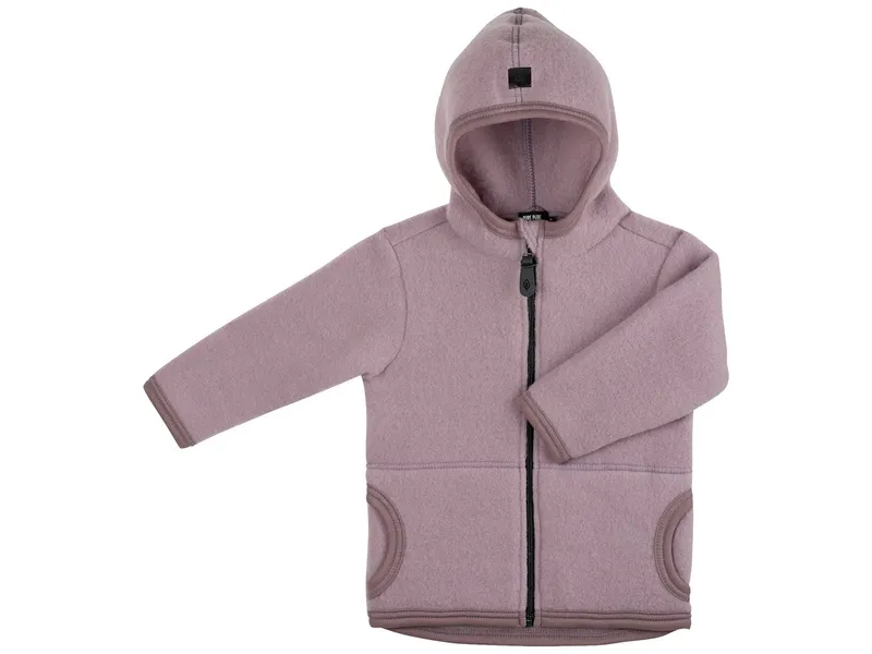 Pure pure by Bauer PURE PURE by Bauer Baby und Kinder Jacke mit Kapuze Bio-Merinowolle Fleece mauve Gr.122/128, Rosa, – Produktbild 1 von 1