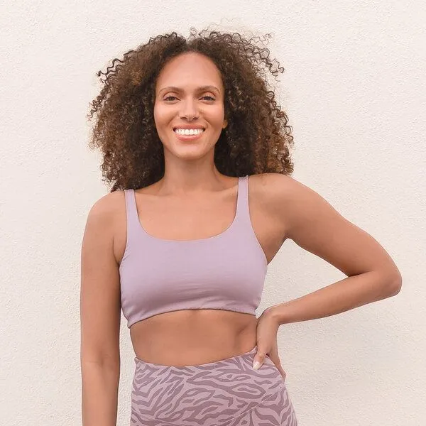 Jaya Jaya CARMEN - Damen - Bra für Yoga aus Biobaumwolle, Taupe/beige, – Produktbild 2 von 4