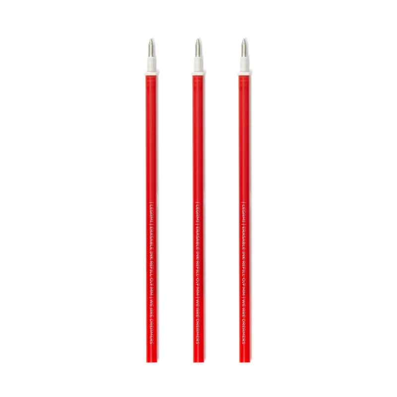 Legami Legami Ersatzminen für löschbaren Gelstift 3 Stück Rot, Rot, – Produktbild 1 von 1