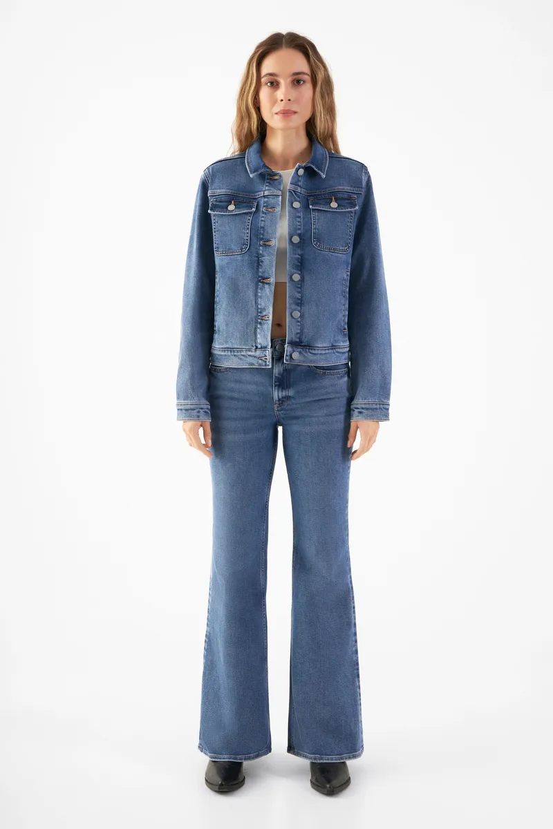 DAWN Dawn Damen vegan Jacke Denim Callisto Medium Blau, Dunkelblau, – Produktbild 2 von 2