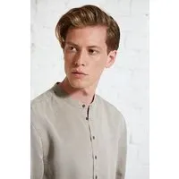 Wunderwerk Wunderwerk Herrenhemd ohne Kragen aus Lyocell (TENCEL) & Leinen – Produktbild 1 von 1