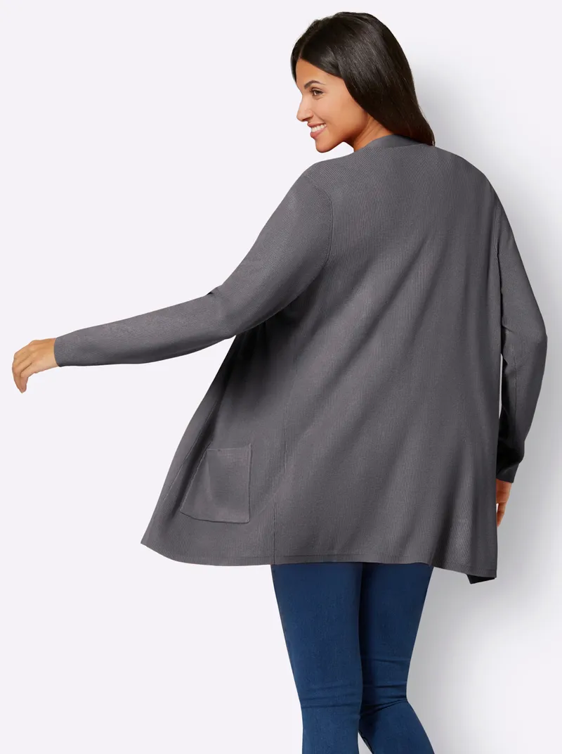 Witt Longstrickjacke, Anthrazit, – Produktbild 2 von 2