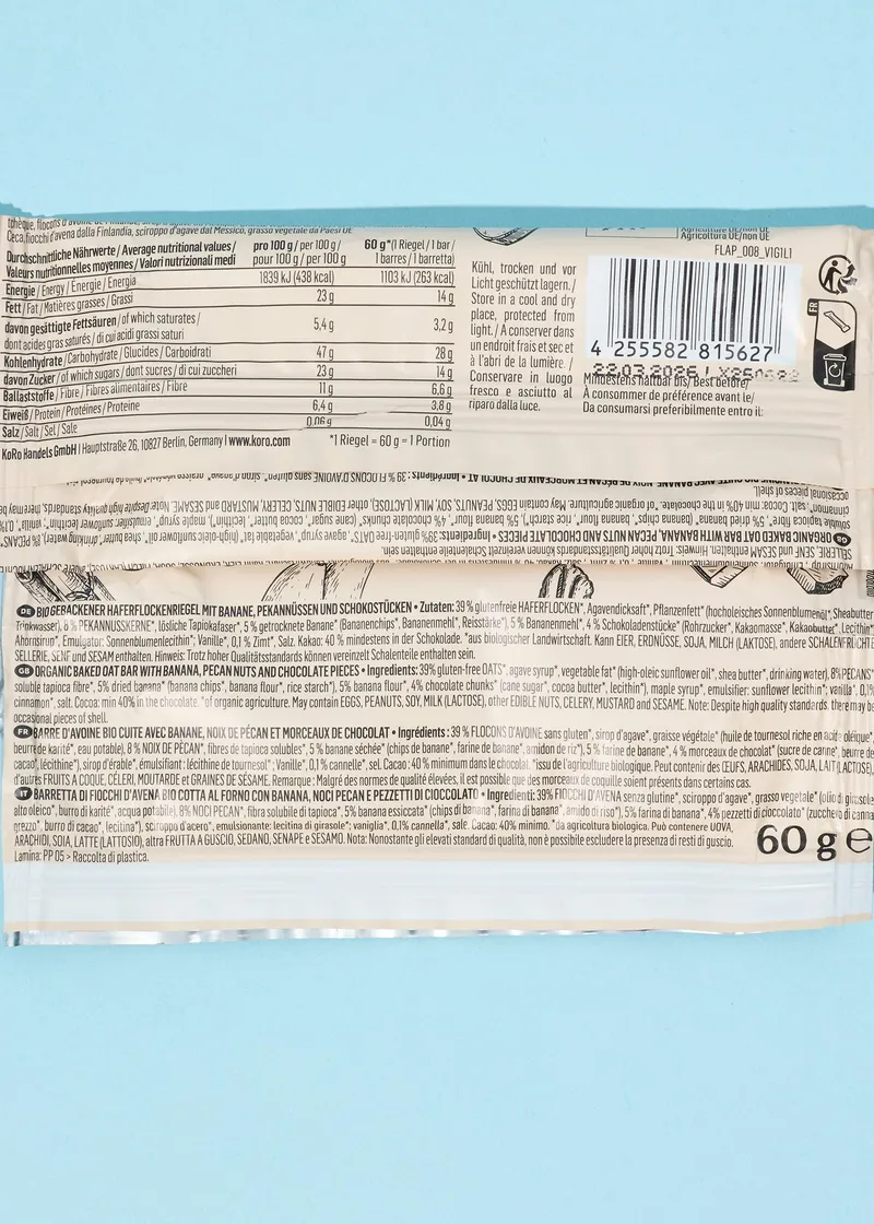 KoRo Bio Oat Bar Banana Bread 60 g – Produktbild 5 von 5