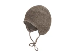 Maximo Baby Mütze Bio-Schurwolle Fleece braun-meliert Gr. 45 – Produktbild 1 von 1