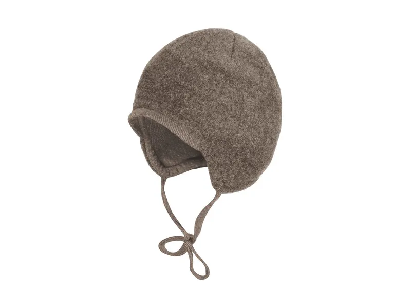 Maximo Baby Mütze Bio-Schurwolle Fleece braun-meliert Gr. 45, Braun, – Produktbild 1 von 1