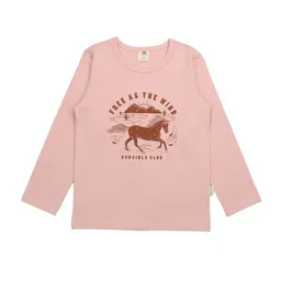 Walkiddy Walkiddy Kinder Langarmshirt GOTS zertifiziert, Bio-Baumwolle, rosa, „Wind’s Path“, Hirschmotiv, weich – Produktbild 1 von 1