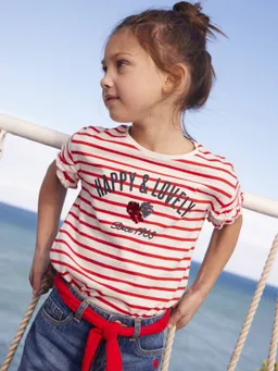 Vertbaudet Mädchen T-Shirt mit Pailletten-Applikation – Produktbild 1 von 1