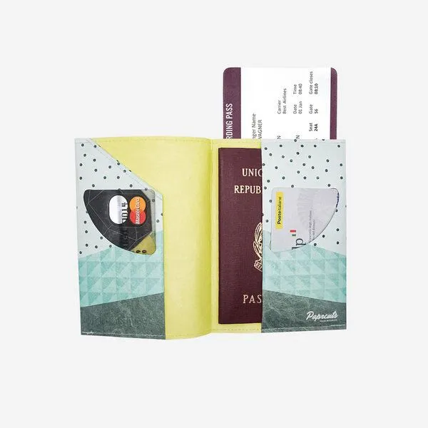 paprcuts paprcuts RFID Reisepasscover, Kopenhagen (gelb blau), – Produktbild 3 von 4
