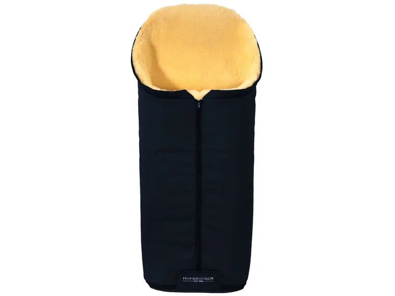 Hofbrucker Hofbrucker Fußsack Kinderwagen Merino Lammfell "Iglu" Maße 95 x 34 x 15 cm, Blau, – Produktbild 2 von 4