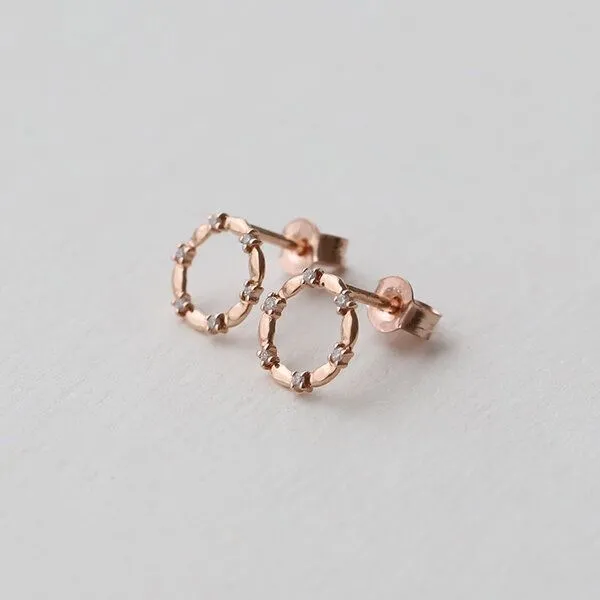 Eppi Eppi Karmaohrringe in Silber und mit Diamanten Hart, Rosa, – Produktbild 1 von 4