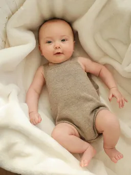Envie De Fraise Baby Strick-Einteiler aus Merino und Kaschmir ENVIE DE FRAISE personalisierbar – Produktbild 1 von 1