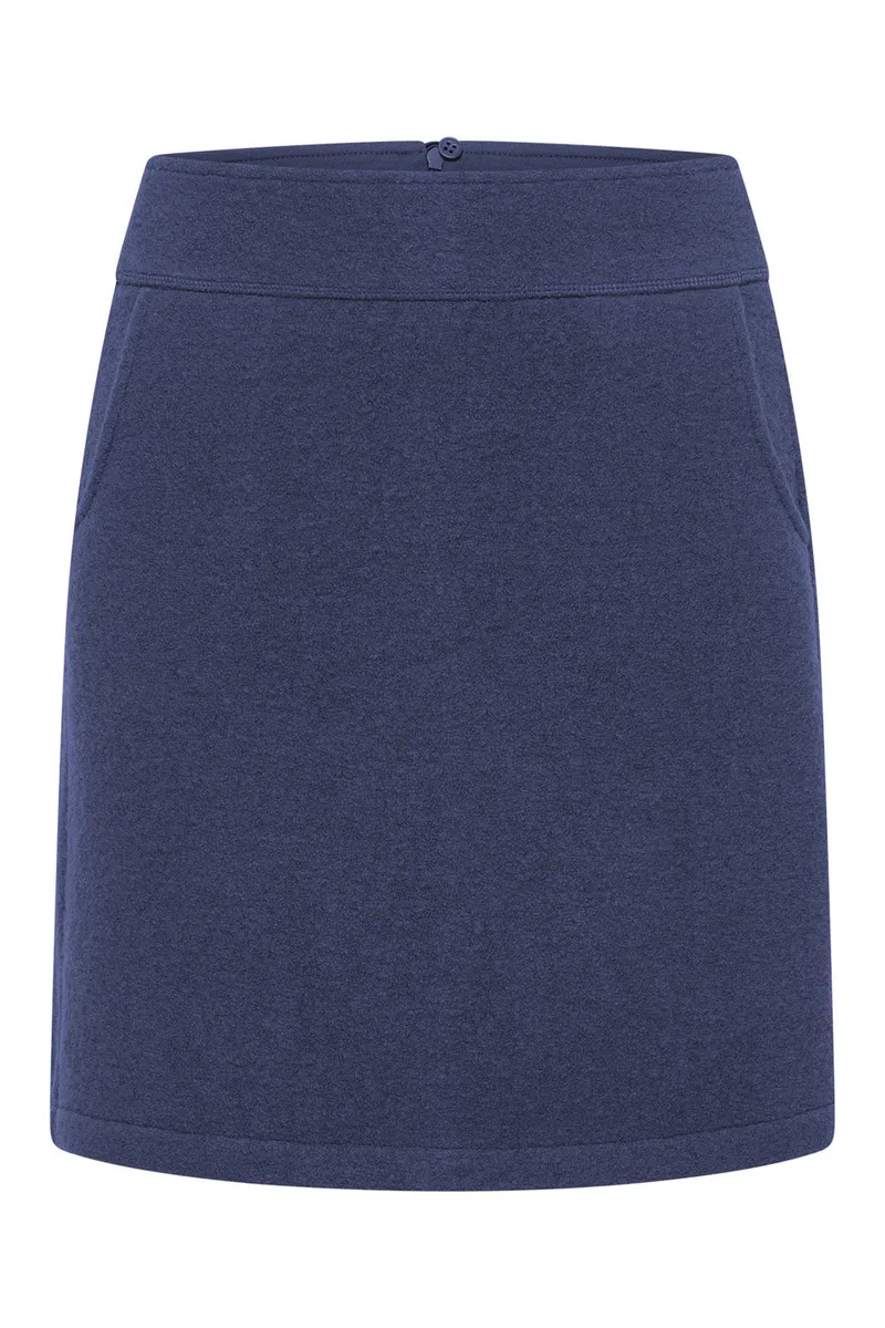 Tranquillo Kurzer Rock aus reinem Wollwalk - night blue / M – Produktbild 1 von 7