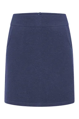 Tranquillo Kurzer Rock aus reinem Wollwalk - night blue / M – Produktbild 1 von 1