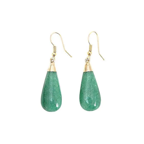 Crystal and Sage Aventurin Ohrringe vergoldet von Crystal and Sage – Produktbild 1 von 3