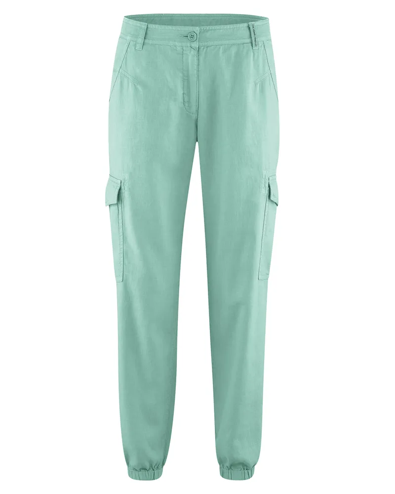HempAge Hempage Damen vegan Sportliche Cargohose In Salbeigrün, Grün, – Produktbild 1 von 2