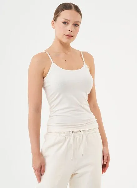ORGANICATION ORGANICATION ESSENTIALS-ALINA - Singlet Top aus supersoftem TENCEL Modal-Mix, Off white, – Produktbild 1 von 4