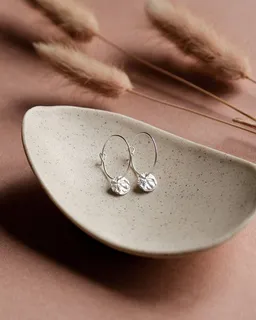 lille mus lille mus Creolen 'Mondplättchen' aus 925 Silber – Produktbild 1 von 1
