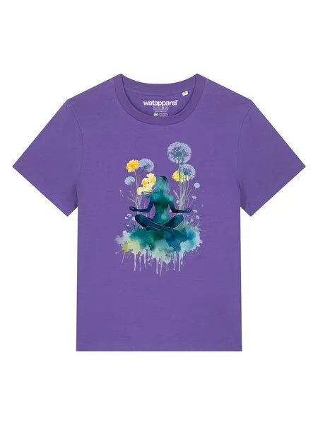 watapparel watapparel T-Shirt Frauen Yoga & Meditation, Purple love, – Produktbild 2 von 3