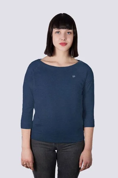 vis wear vis wear Sweatshirt Kurzarm aus Bio Baumwolle und Tencel®, Navy, – Produktbild 1 von 1