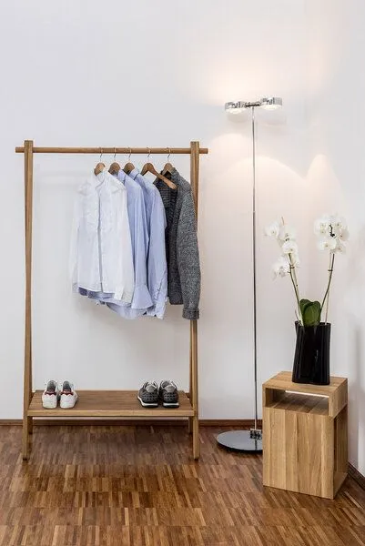 kleiderleiter_de kleiderleiter_de Garderobe, Kleiderständer LINUS aus Eiche – Produktbild 1 von 4