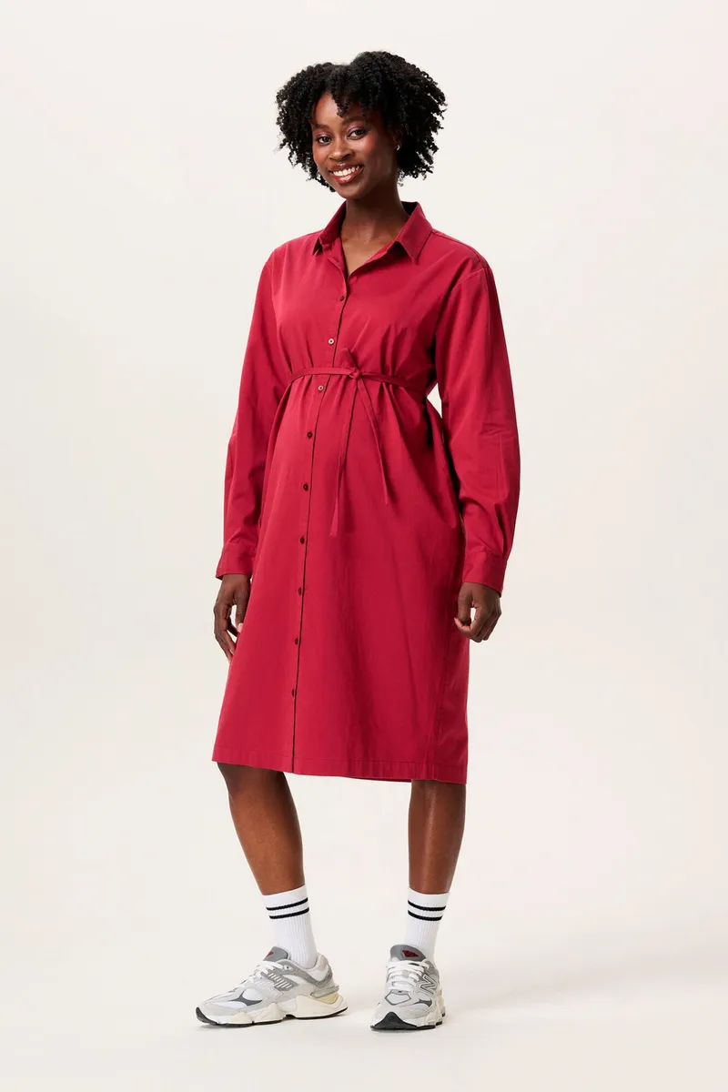 Noppies Maternity Still-Kleid Akaya, Rot, – Produktbild 1 von 2