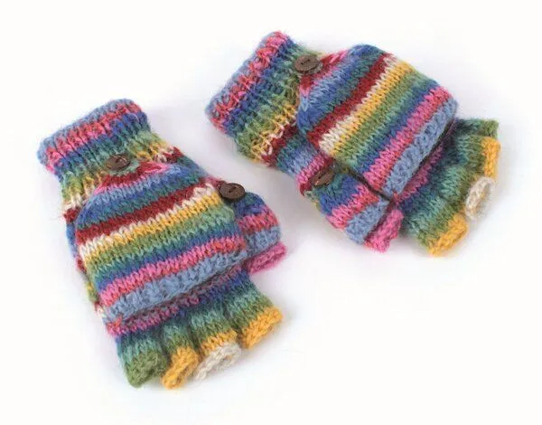 El Puente El Puente Vario-Kinder-Handschuhe, Größe S | Fair Trade & Handmade aus Nepal, Mehrfarbig, – Produktbild 1 von 1