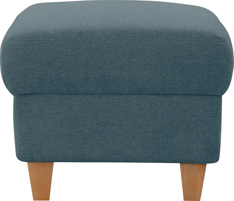 Home affaire Polsterhocker Palmera, B: 58 cm, mit Stauraum, Federkern, Blau|grau, – Produktbild 1 von 4