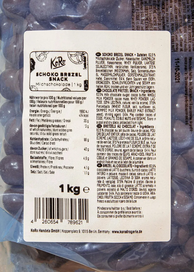KoRo Schoko Brezel Kugeln 1 kg – Produktbild 3 von 5