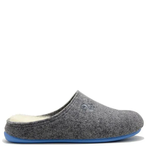 thies thies 1856 ® Recycled Wool Slipper, aus Wolle und Bio-Schurwolle, fair produziert, Grey blue (grau), – Produktbild 1 von 4