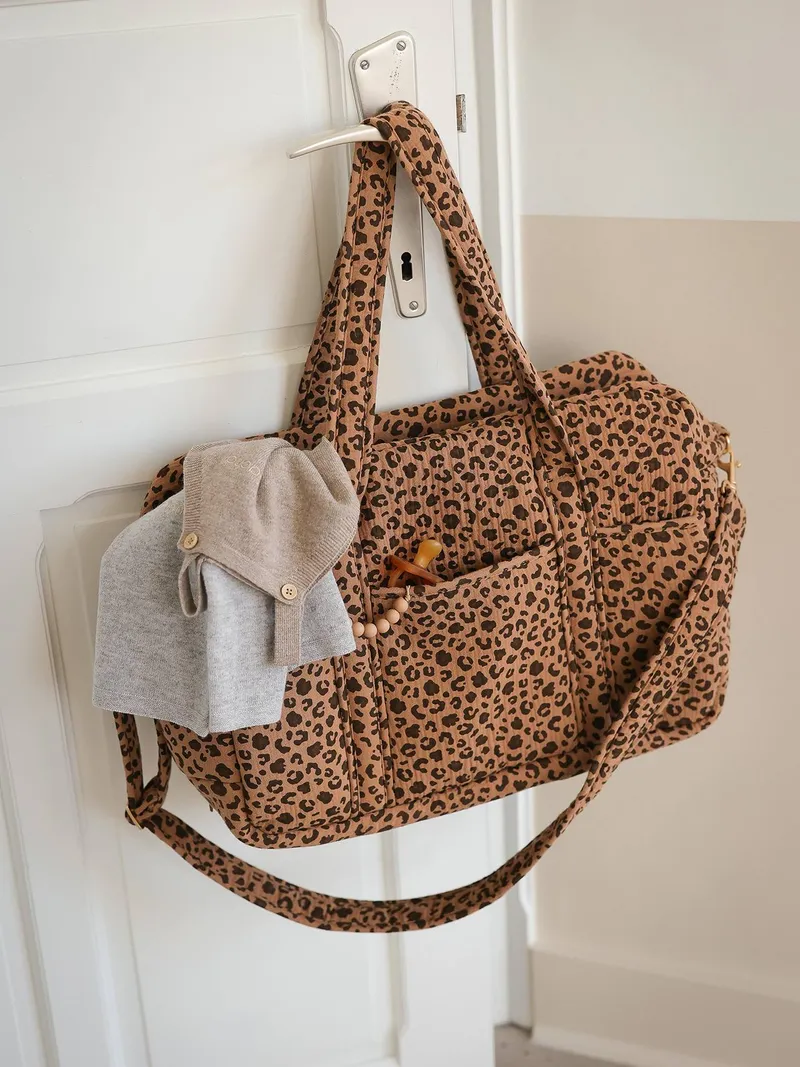 Envie De Fraise Wickeltasche mit Leoprint ENVIE DE FRAISE personalisierbar, Beige, – Produktbild 2 von 4
