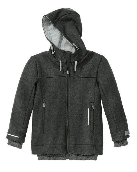 Disana Disana Kinder Bio Outdoor-Jacke Walk Merinowollle, Anthrazit, – Produktbild 2 von 4