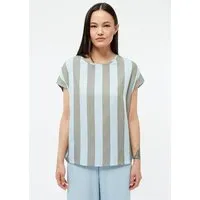 Givn Berlin Givn Berlin T-Shirt-Bluse GBFENNA aus LENZING ECOVERO, Ice water blue / faded olive (stripes), – Produktbild 1 von 1