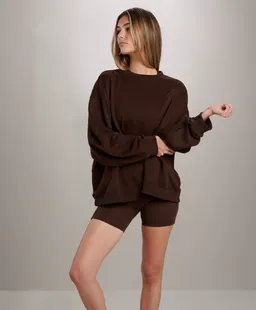 SEAAV SEAAV Damen vegan Sweatshirt Dune Crew Kaffeebohne – Produktbild 1 von 1