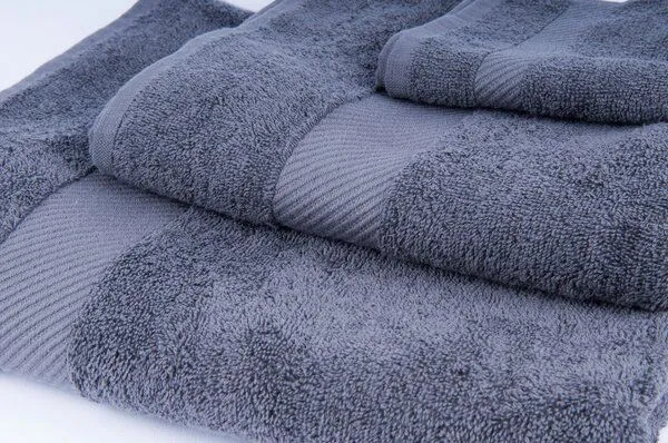 ege organics ege organics 2 Stück Handtuch Bio-Baumwolle Gästetuch 450gr/m² 50X100cm, Grau, – Produktbild 2 von 2