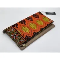 ONE OF EACH ONE OF EACH Clutch "Angola" Handtasche aus Leder und Baumwollstoff mit afrikanischem Print – Produktbild 1 von 1