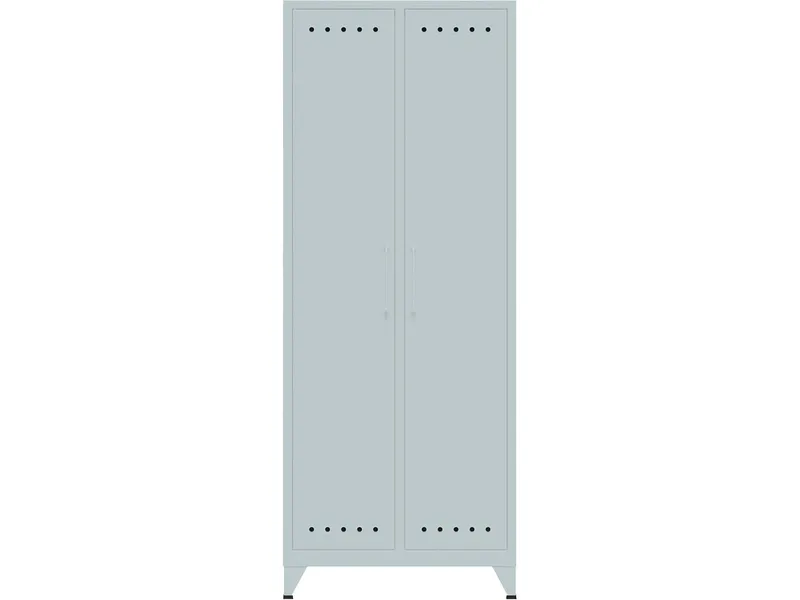 Bisley Bisley Kleiderschrank "Fern" 1 Fachboden, Kleiderstange, Lichtgrau, – Produktbild 1 von 1
