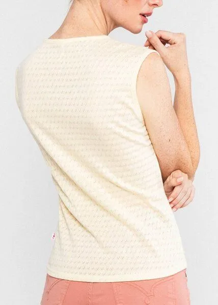 blutsgeschwister Blutsgeschwister "Filigree Frontluke" Top aus Biobaumwolle, Cat's paw white (weiss), – Produktbild 3 von 3